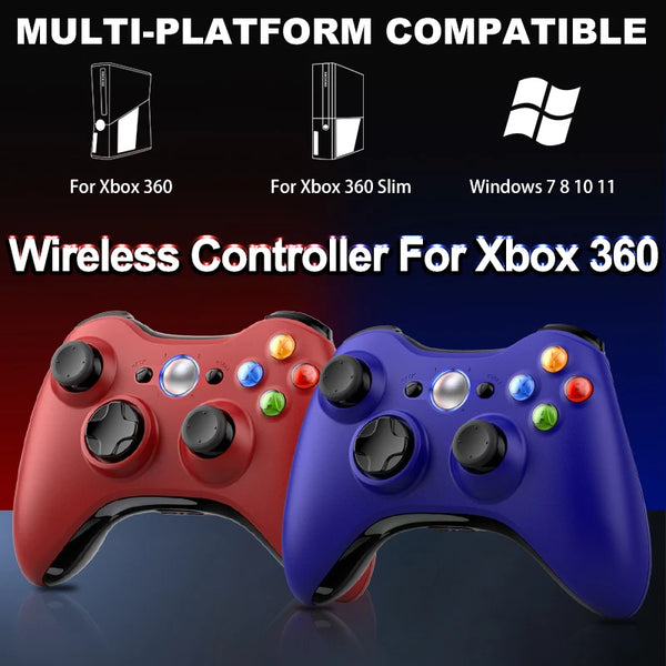 2.4G Wireless Gamepad For Xbox 360 - Dual Vibration Gamepad Supports Microsoft PC 3D Rocker Gaming Remote Control Joystick