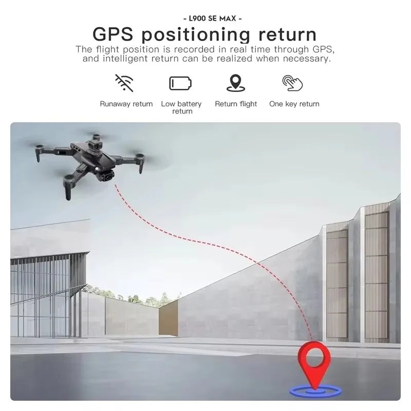 L900 Pro SE MAX GPS Drone 4K Professional Dual HD Camera 5G WIFI FPV 360° Obstacle Avoidance Brushless Rc Quadcopter Drones Toys