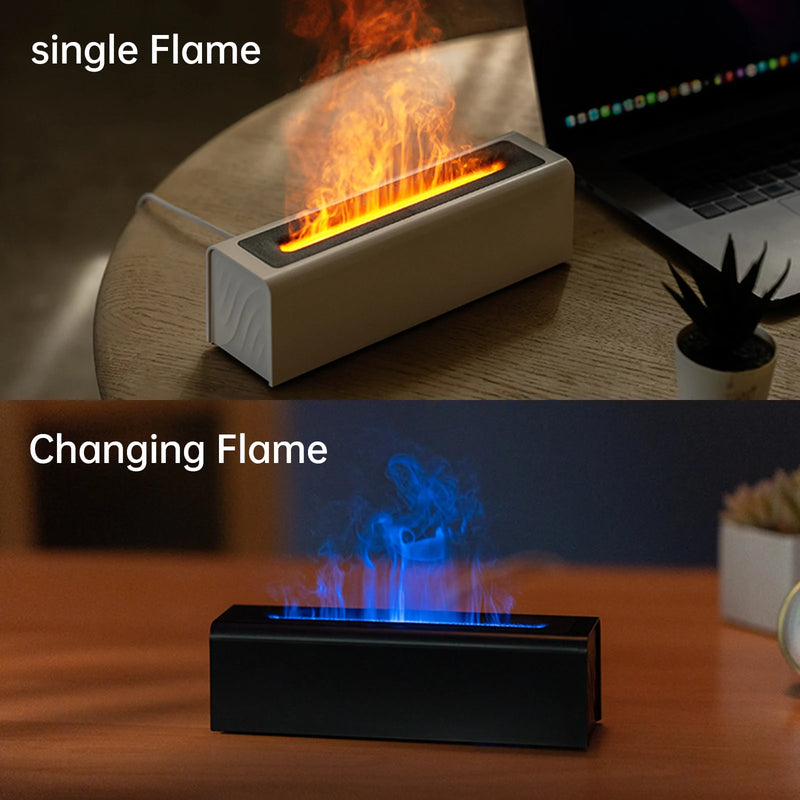 Vissko Colorful Flame Diffuser USB Air Humidifier Aromatherapy Essential for Bedroom Yoga Home Oil Diffuser Fragrance Diffuser