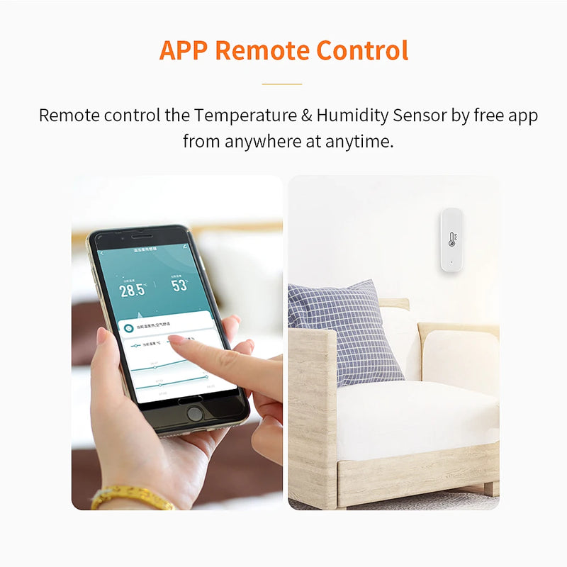 Tuya Wifi/Zigbee Smart Temperature And Humidity Sensor Smart Home Assistant Security Production Work With Alexa Google Home