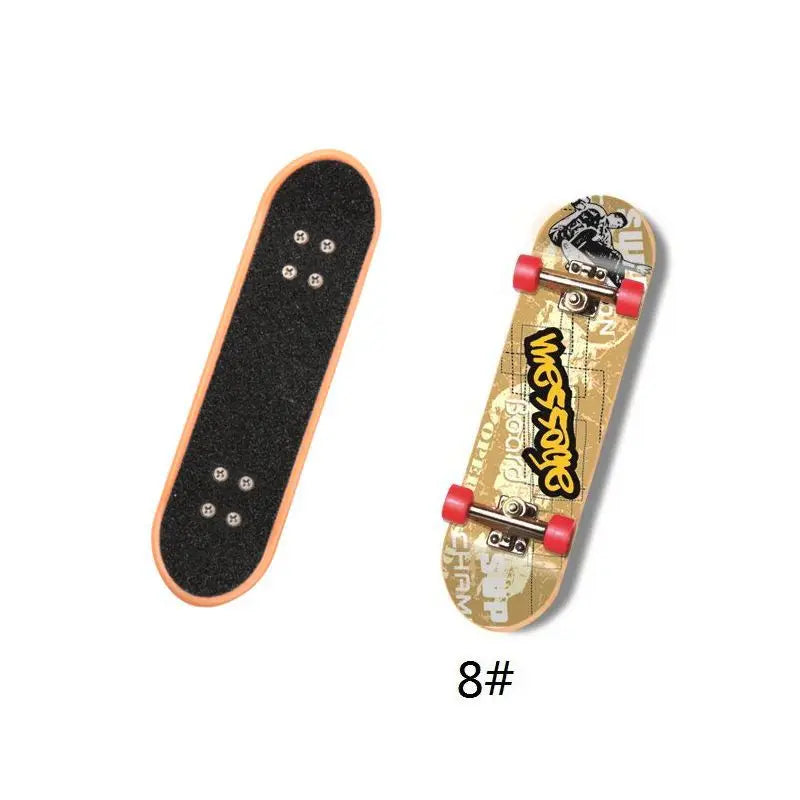 Mini Finger Skateboard Deck Board Fingerboard Ramps Boys Games Adult Novelty Children Training Props Skateboard Ramp Toy for Kid