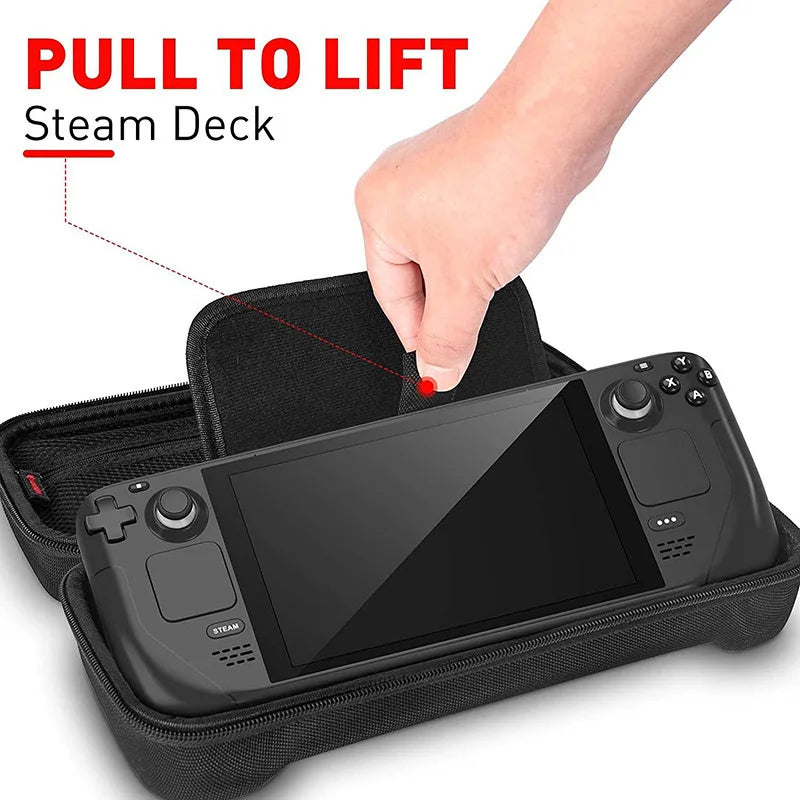 Portable Carrying Case Hard EVA Storage Bag with Handle Handbag Anti-Scratch Cover Shell for Steam Deck Game Console Accessories