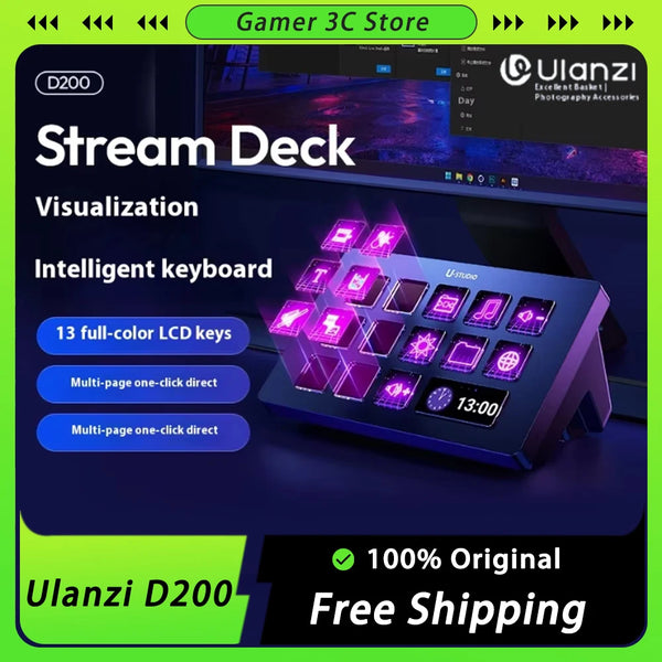 Ulanzi D200 Stream Deck Production Console Studio Controller For Gaming/Office/Livestreaming/Content Creation Youtube Tiktok