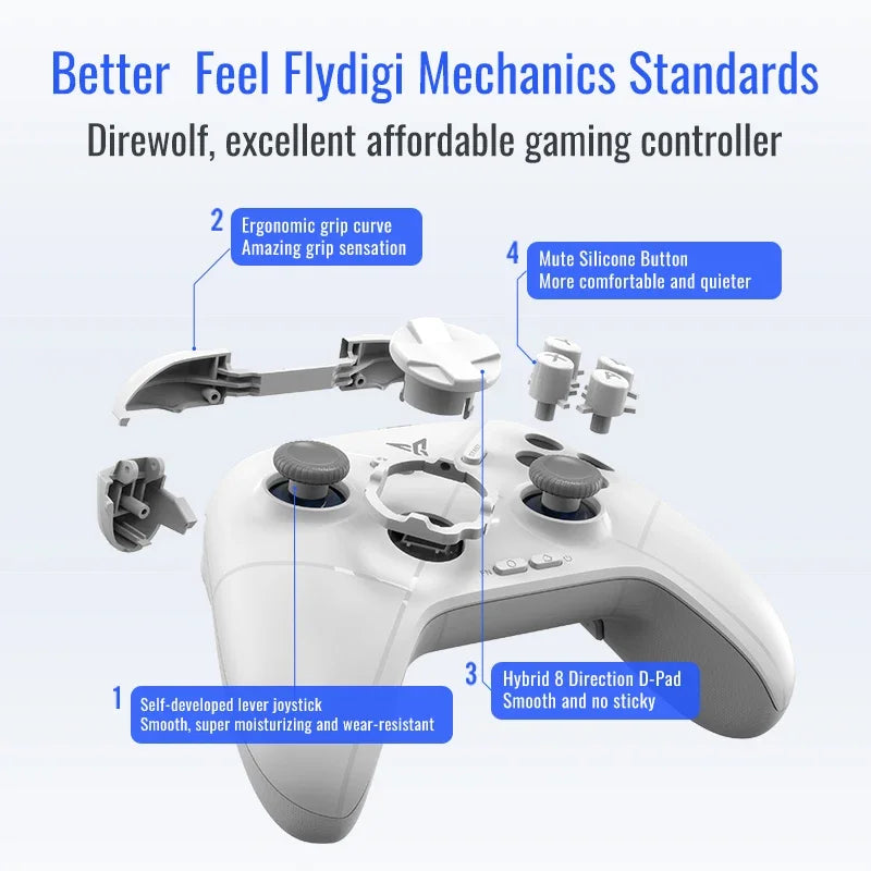 Flydigi Direwolf 3 Wireless Gaming Controller Support PC NINTENDO SWITCH Android iOS Mobile Phone Self-develped lever joystick