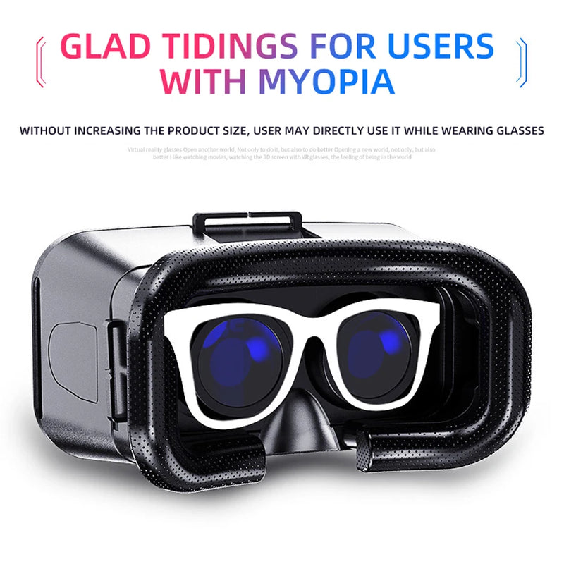 VR Glasses 3D Virtual Reality Headset Helmet For Phone Lenses Goggles Devices Viar Smart Smartphones Controller Cell Game Viewer