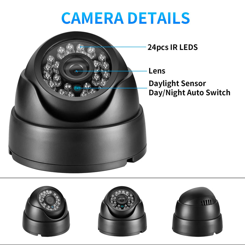 Gadinan HD 5MP 2MP 1MP AHD Camera 1.7MM Fisheye Lens Panoramic IR Nightvision Mini Dome Security Indoor CCTV Surveillance Camera