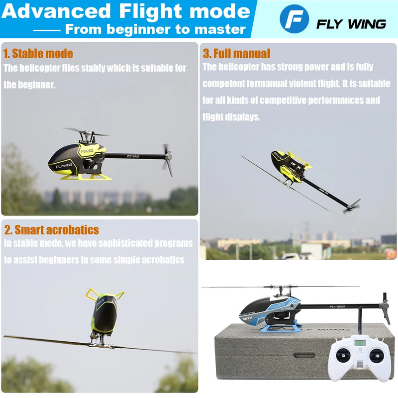 FLYWING FW200 RC Helicopter H1 V2 8CH 3D Smart GPS RTF Self Stabilizing 3D Brushless Direct Drive outdoor indoor Dron Quadcopter