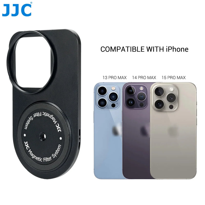 JJC Magnetic Lens Filter Mount Adapter for iPhone 1514 13 Pro/ Pro Max with MagSafe Case Soft Lens Hood Anti Glass Reflection