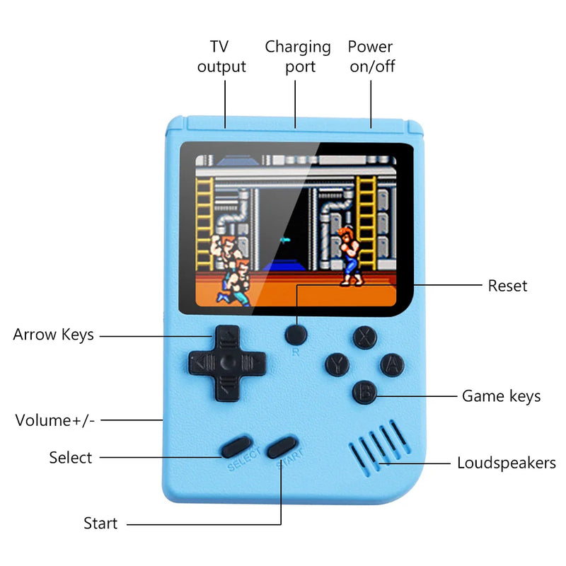 2.4 Inch Lcd Screen Retro Video Game Console Built-in 400 In Handheld Portable Pocket Mini Game Console Christmas Gift Christmas