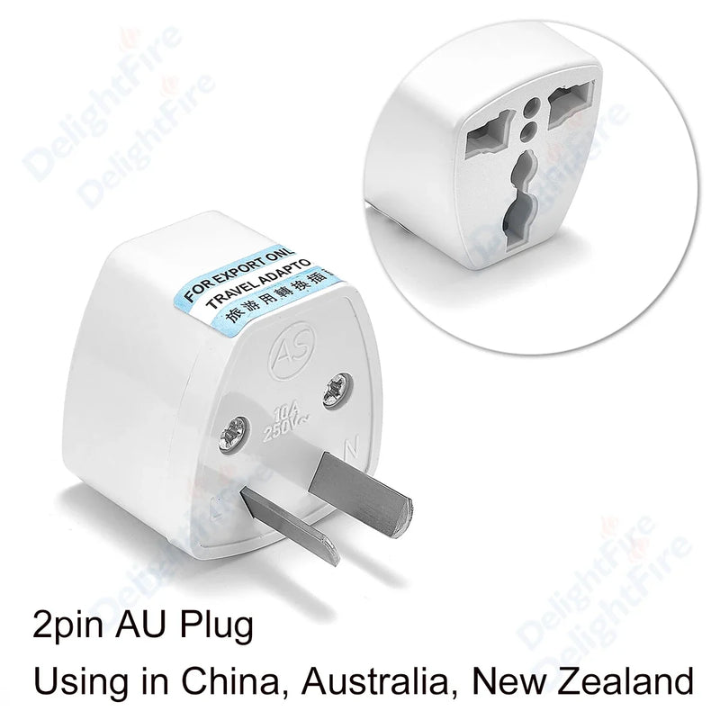 EU KR Plug Travel Adapter Converter US AU UK To European Euro European South Korea AC Power Adapter Electrical Socket Outlet