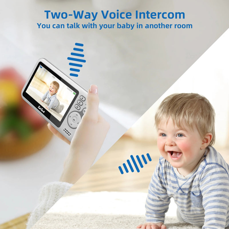 4.3 Inch Video Baby Monitor With Digital Zoom Surveillance Camera Auto Night Vision Two Way Intercom Babysitter Security Nanny