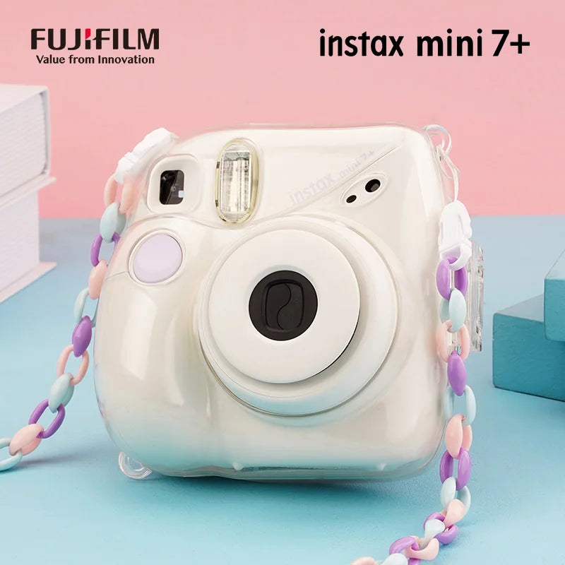 Original Fujifilm Instax Mini7+  Camera Fuji  Instant Camera Film Camera Film Wrist Strap Birthday Christmas for Girl Gift