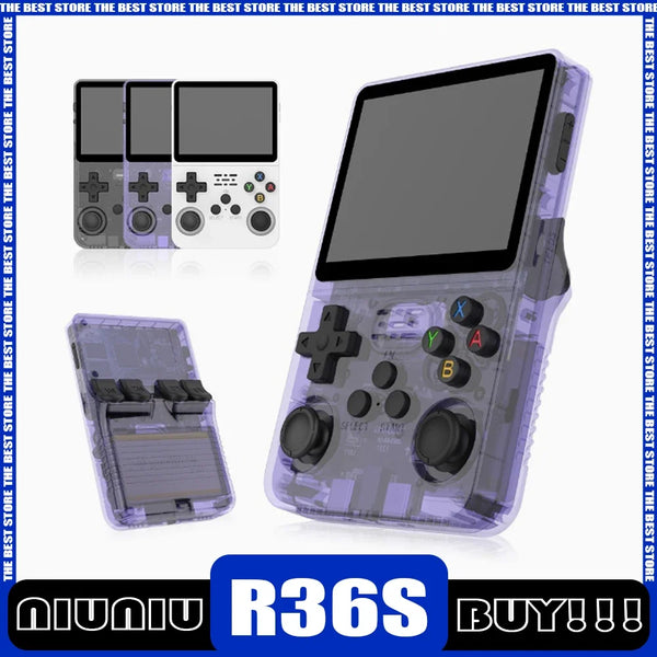 New R36s Handheld Game Console Linux System 3d Dual Joystick Game Console High Definition Screen Retro-Class Portable Psp Ps1