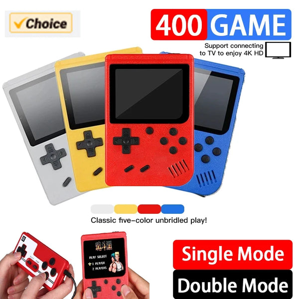 Mini Handheld Game Player Retro Game Boy Portable 8-Bit 2.4 Inch LCD  Video Game Console Built-in 400 Games For Kids Gift