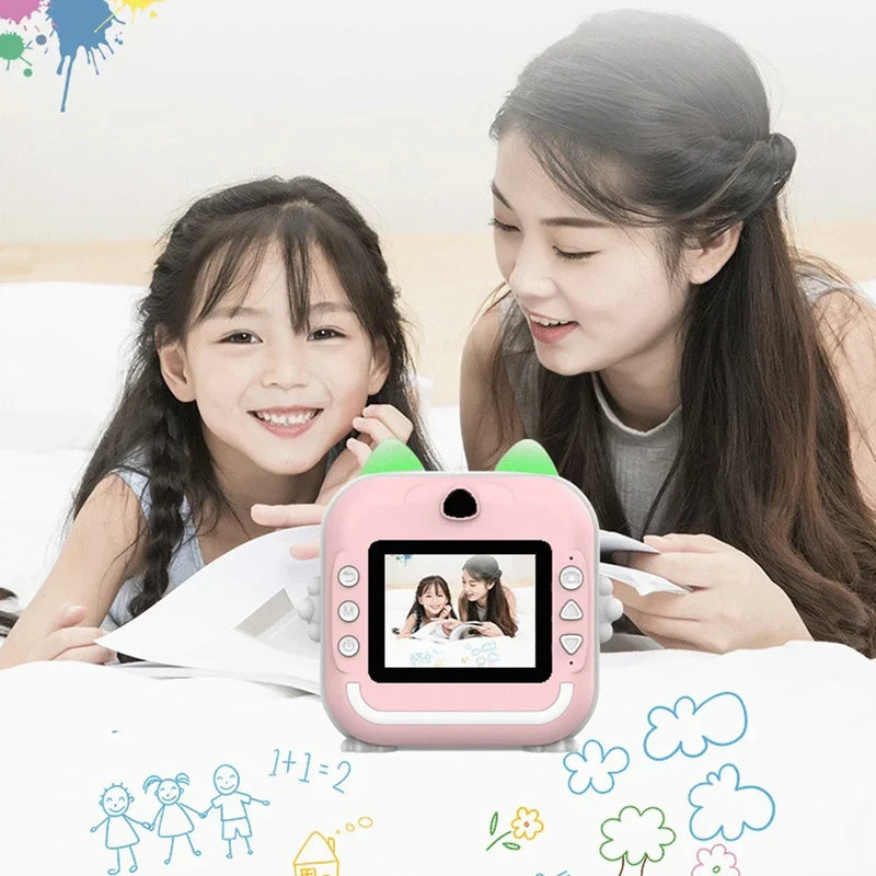 Kids Digital Photo Camera with Thermal Printer Child Camera Instant Print Video Recording Take Pictures Girl Boy Birthday Gift