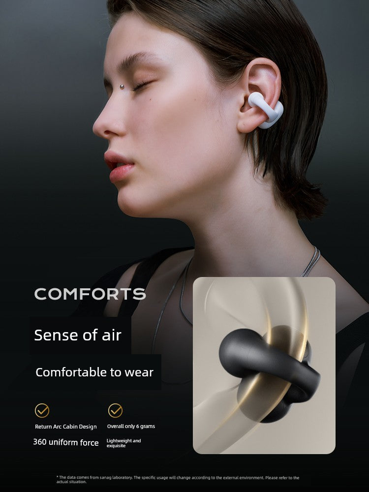 Sanag Senna Bluetooth Headset Air Bone Conduction Non in-Ear True Wireless Ear Clip Open Sports 2024 New Arrival