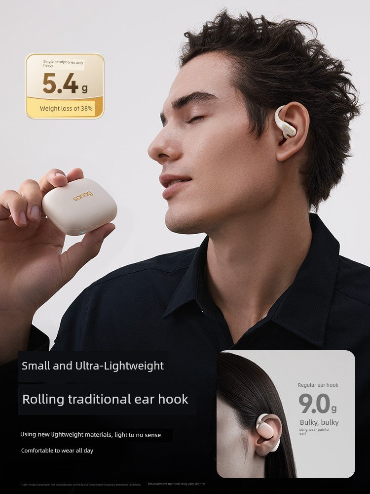 Seena Bluetooth Headset Ear-Mounted Gas Bone Conduction Open Non in-Ear Wireless Sports Running Dedicated 2024 New Arrival