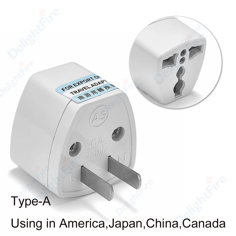 Universal Power Adapter Euro European EU To US America China CN British Australia AU Korea KR Travel Adapter AC Converter Plug