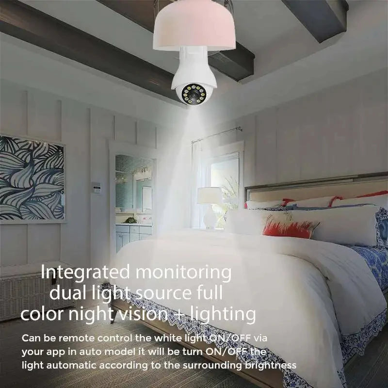 Panoramic Wifi Camera 1080P IP Lamp Night Vision Two Way Audio Surveillance Wireless IP Camera Fisheye Bulb