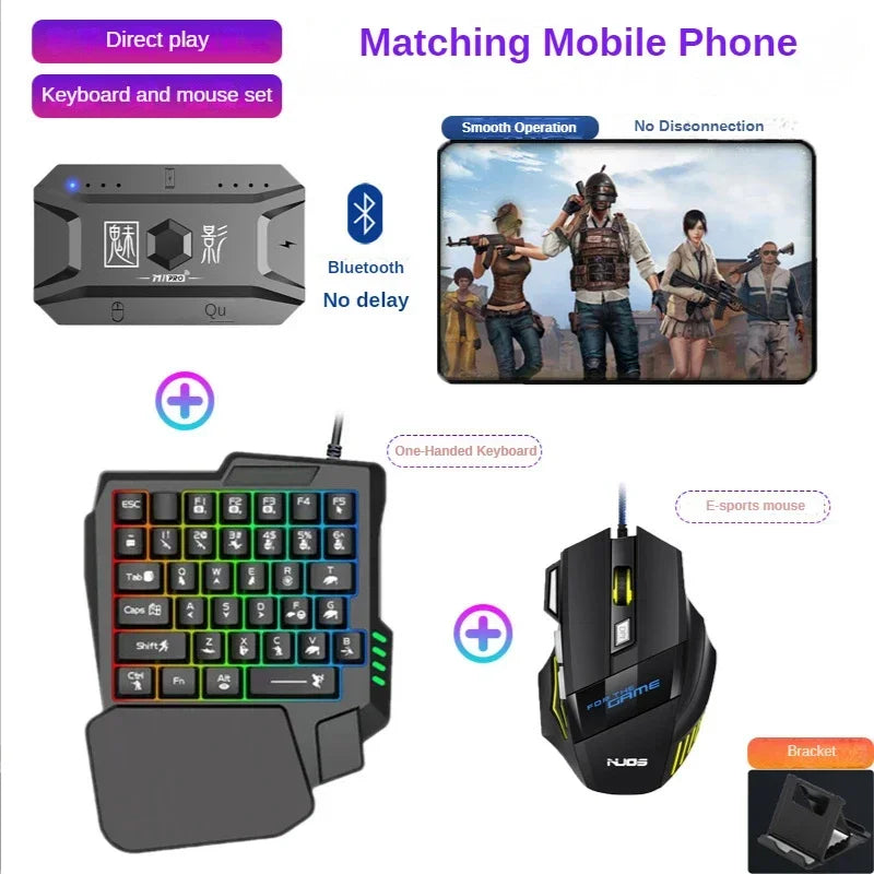 M1 Pro Mobile Game Controller 4 in 1 Mouse Keyboard Adapter Converter BT V5.0 Programmable Adapter Support IOS Android System