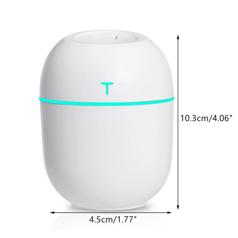 200ML Mini Air Humidifier USB Aroma Essential Oil Diffuser Home Car Ultrasonic Mist Maker Humidicador with LED Lamp