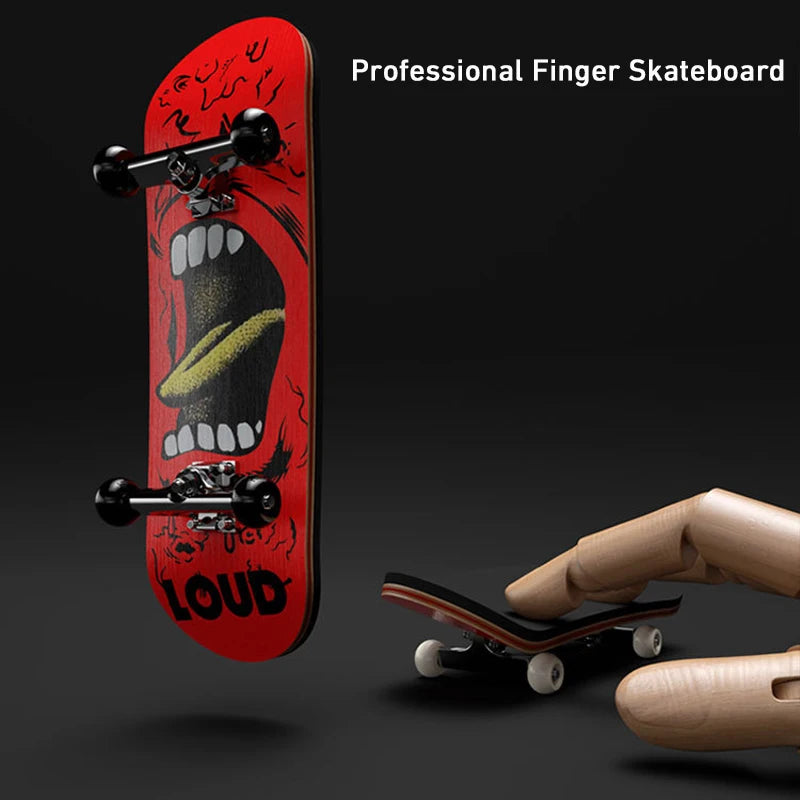 Wooden Professional Finger Skateboards DIY Toys Skate Park Tech Parts Deck Stunt Metal Bracket Bearing Wheel Tabletop Toys Gifts