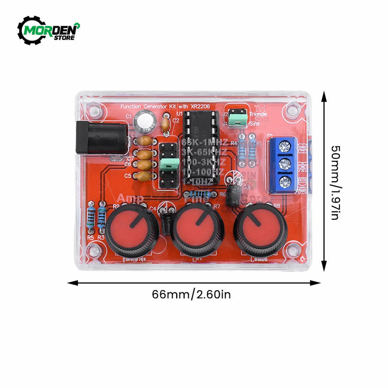 DC 9-12V XR2206 Signal Generator Sine/Triangle/Square Output 1Hz -1MHz Signal Generator for Electronic Measuring Tool