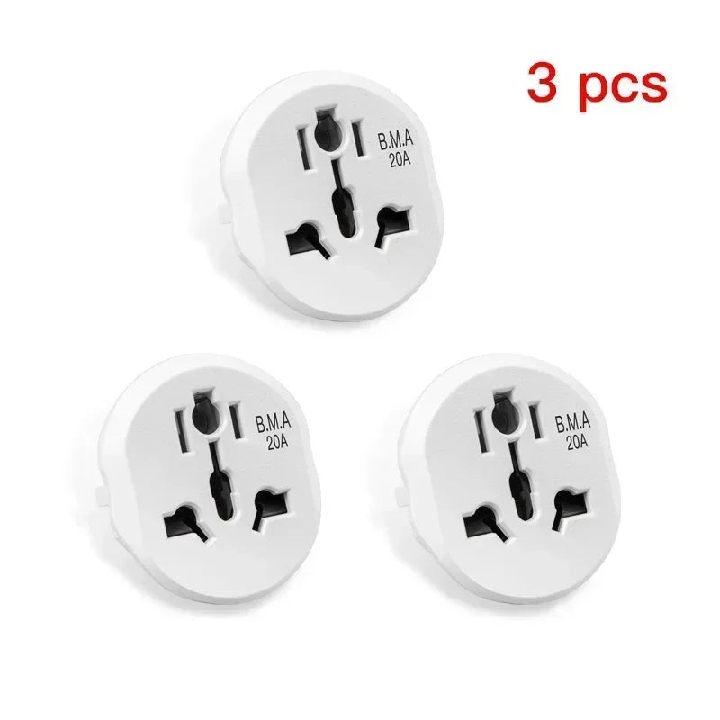 3/5/7 PCS EU Plug Adapter Universal 16A EU Converter 2 Round Pin Socket AU UK CN US To EU Wall Socket AC 250V Travel Adapter