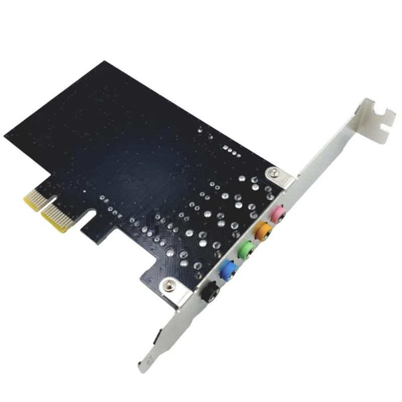 PCI-E 5.1 Sound Card Computer PCIE 5.1 Channel 3D Audio 6 Channels 3D Games Music Digital Sound Card PCI Express 5.1 CH 24Bit