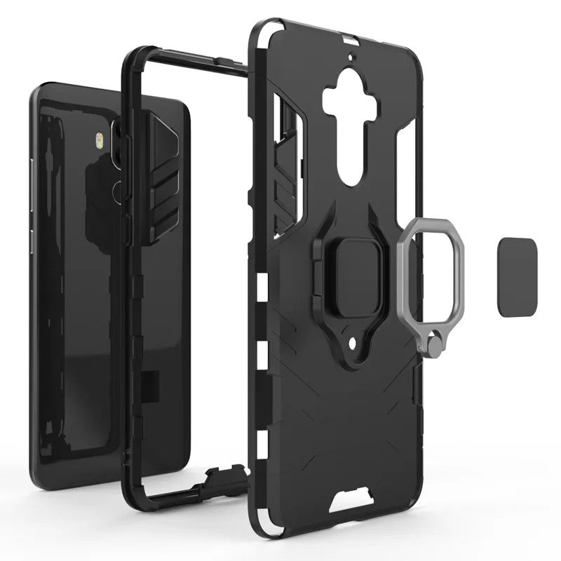 Shockproof Magnet Stand Ring Armor Case For Huawei Mate 9 Mate9 Cover Car Bracket Protective Phone Cover For Huawei Mate 9 Case