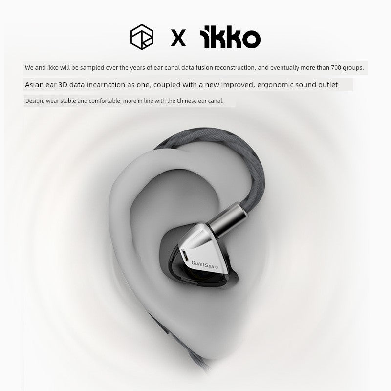 Weak Water Sand Static Sea in-Ear Earphone Changeable Cable Diaphragm Moving Coil E-Sports High Sound Quality Wired Hi-fi Earphone