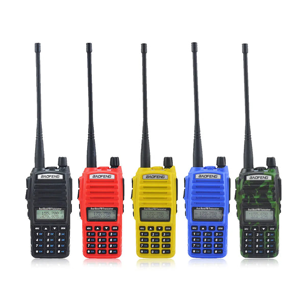 Baofeng UV-82 Dual Band Walkie Talkie VHF/UHF 136-174MHz & 400-520MHz 5W 128Ch UV82 dual PTT switch with headset