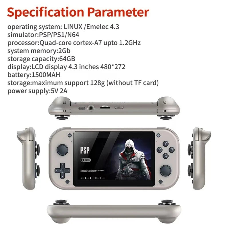 M17 Gaming Console Portable Pocket Video game Player Emuelec System 25 Built-in Emulators 64/128GB Storage New Dropship