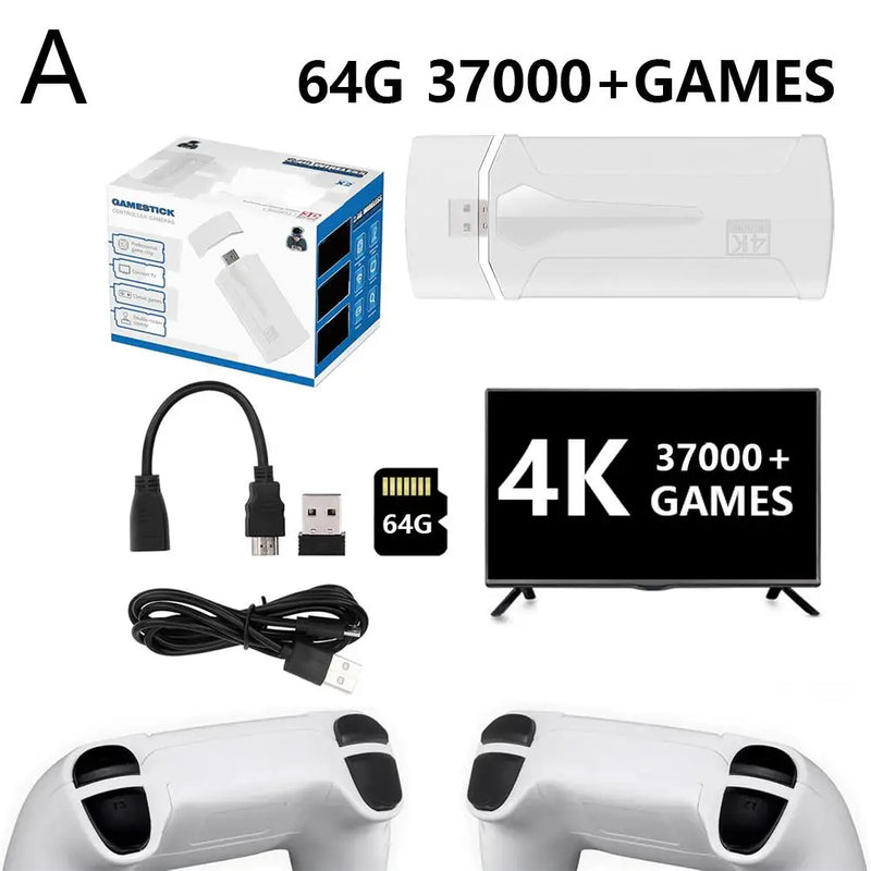 NEW High-end X2 Ultra Video Game Stick Console 2.4G Gift 4K Double Game Games Retro Video Wireless 64/128G HD30000 Controll T1V1