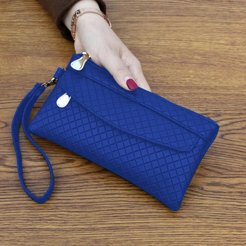 Portable Fashion Pu Leather Women Wallet Clutch Women's Purse Phone Wallet Female Waterproof Phone Pocket