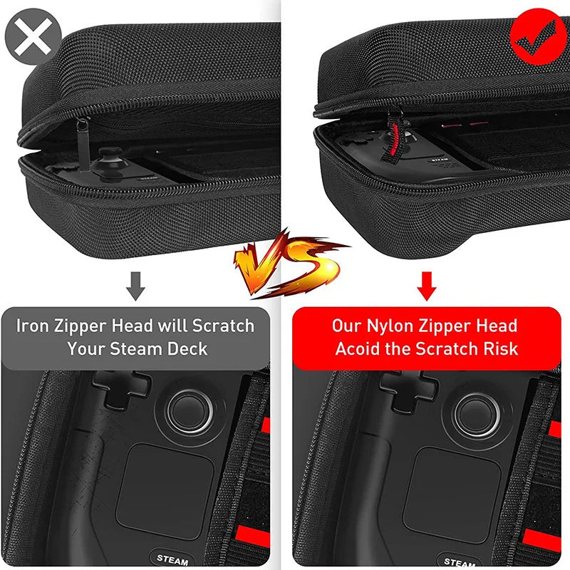 Portable Carrying Case Hard EVA Storage Bag with Handle Handbag Anti-Scratch Cover Shell for Steam Deck Game Console Accessories