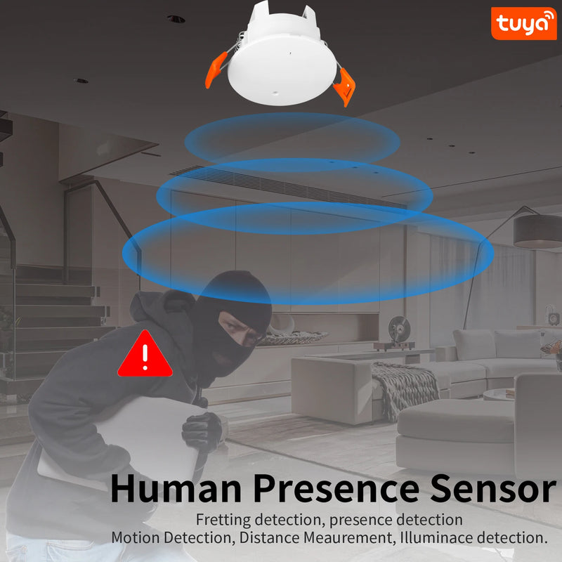 Tuya WiFi/ZigBee Smart Human Presence Detector Millimeter Wave Radar Detection Sensor Support Zigbee2mqtt Home Assistant