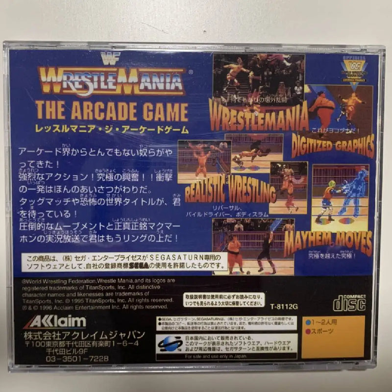 Saturn Copy Disc Game WWF WrestleMania The Arcade Game WWF Unlock SS Console Game Optical Drive Retro Video Direct Reading Game