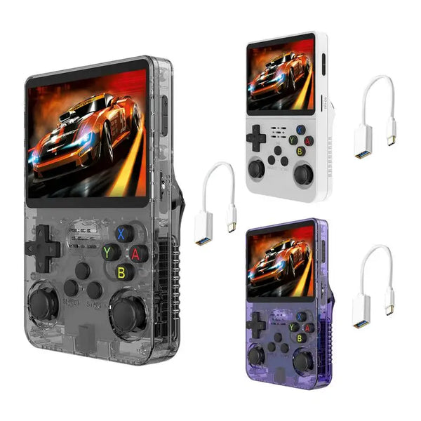 R36S Retro Handheld Video Game Console Linux System 3.5 Inch IPS Screen R35s Pro Portable Pocket Video Player 64GB Games