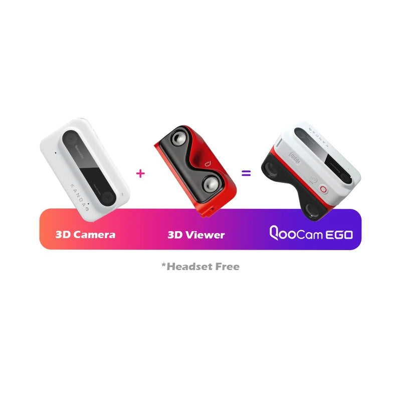 Kandao Qoocam EGO 4K Realistic 3D Camera Snap and View Instant Camera Stereo Immersion Point and Shoot Stereo Digital Camera