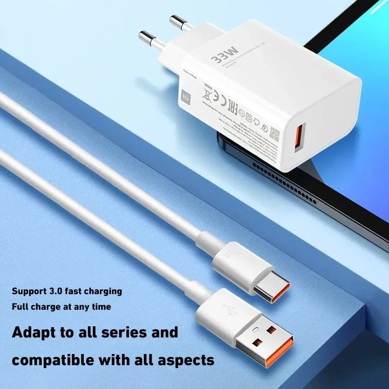 Xiaomi 120W Super Fast Charger 4 Ports USB C PD Charger Quick Charge 3.0 Type C USB Phone Chargers Adapter For IPhone Samsung