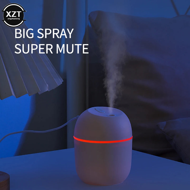 Portable Mini 220ML Air Humidifier USB Humidificador for Home Car Office with LED Night Lamp Freshner