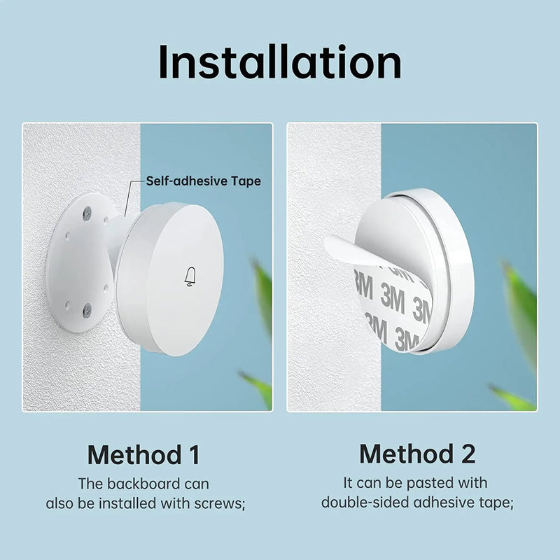 Linptech Tuya WIFI Self-power-generating Wireless Doorbell Work with Mihome APP Smart Control Without battries