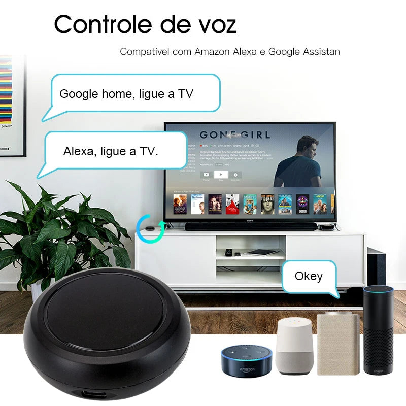 EARYKONG Tuya WiFi IR Remote Control for Air Conditioner TV Fan Smart Home Infrared Universal Remote , Support Alexa Google Home