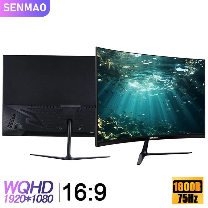 SENMAO 27 Inch Pc Gamer Monitor 75Hz MVA Lcd Display HD Desktop Gaming Computer Screen HDMI 1920*1080