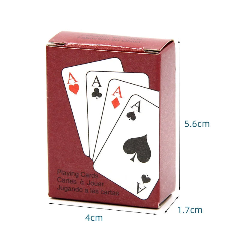 New 1 Piece Mini Cute Poker Cards Playing Game Creative Child Gift Outdoor Climbing Travel Accessories 5.3*3.8cm