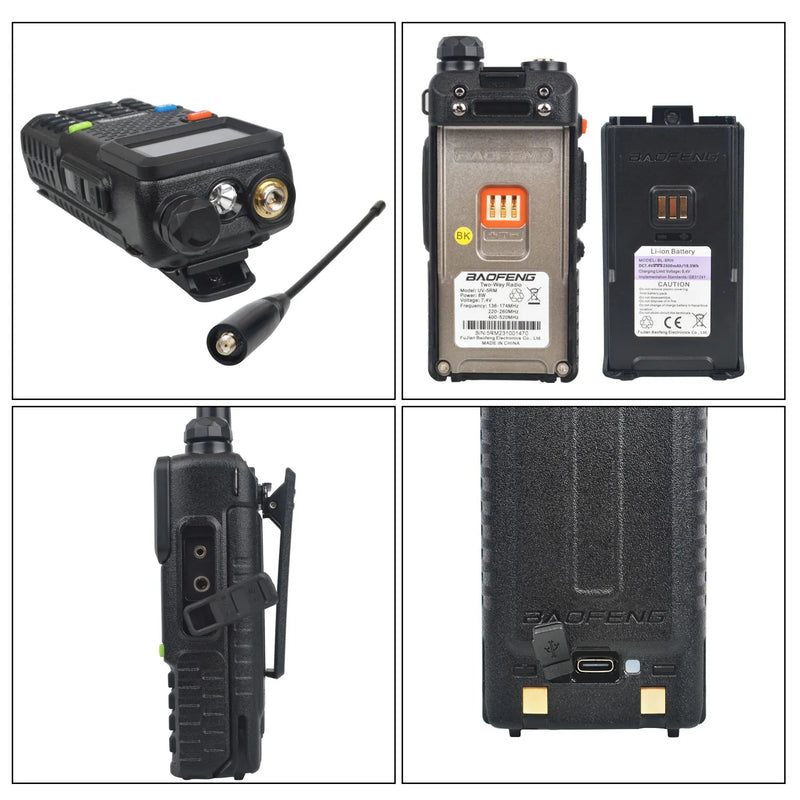 Baofeng UV-5RM Multi Band Walkie Talkie Air Band One Key Fast Frequency Copy 8W Vox Scrambler FM Radio 8W 999Ch