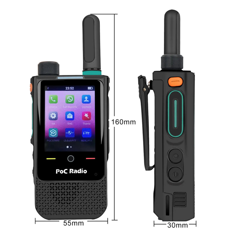 Zello Walkie Talkie HIROYASU HI-B5Pro 4G Lte PoC Radio Zello Real-PTT Global-PTT Pocstars Touch Screen 4000mAh USB-C Battery