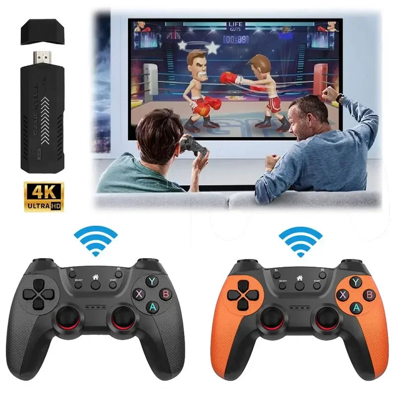 X2 Ultra Retro Game Stick Built-in 37000+ Games 40 Simulators Video Consoles 4K HD TV Handheld Game Player Wireless Game Console