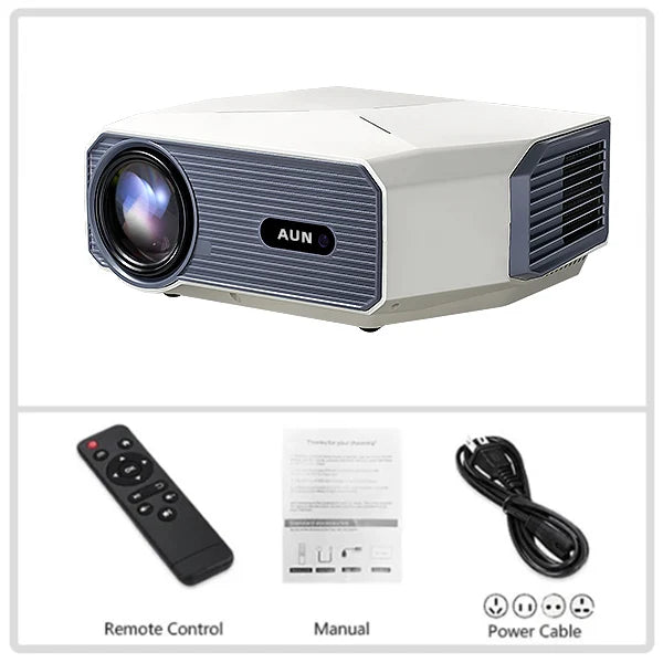 AUN A004 Pro Android Projector Portable Full HD Home Cinema 4K Movie Decode 1080P VideoProjector Electric Focus 3D MINI Theater